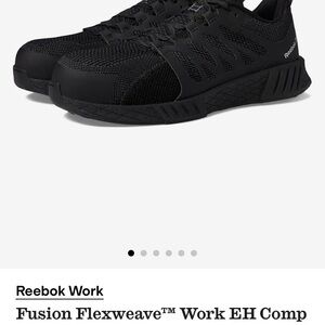 Reebok Black Fusion Flexweave Work Shoes